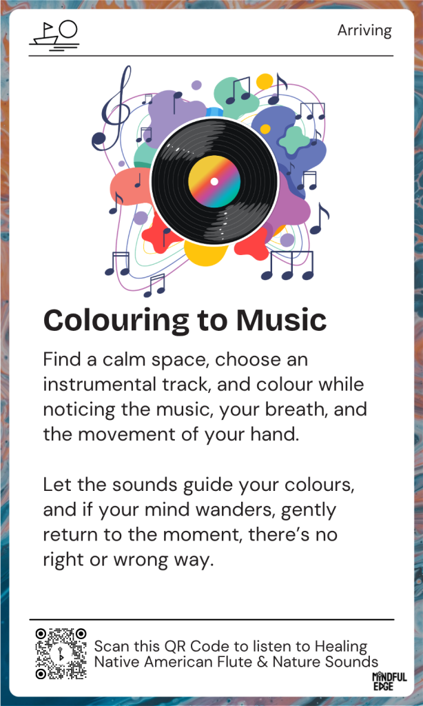 Arriving Pcket Practice Card - Colouring to Music