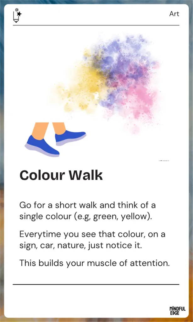 Art Pocket Practice Cards - Colour Walk