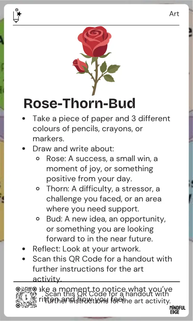 Art Pocket Practice Cards - Rose-Thorn-Bud