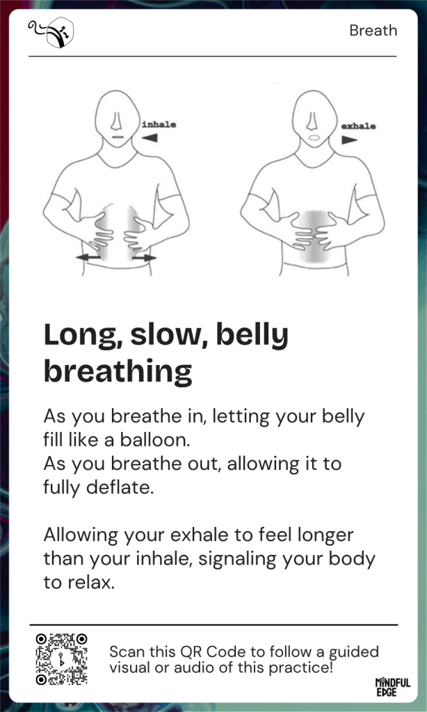 Breath Pocket Practice Card - Long, Slow, Belly Breathing
