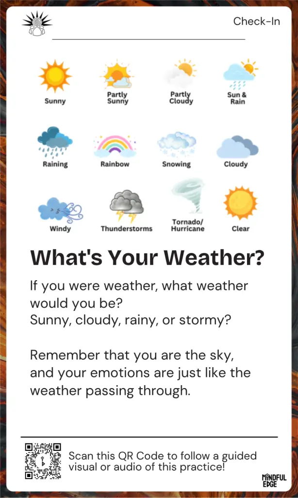 Check-in Pocket Practice Card - Weather