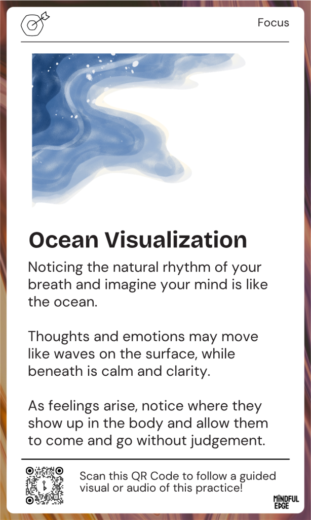 Focus Pocket Practice Card - Ocean Visualization