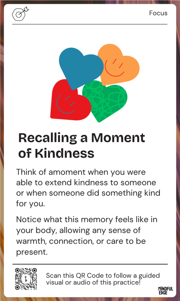 Focus Pocket Practice Card - Recalling A Moment of Kindness