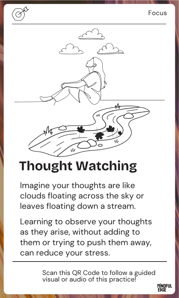 Focus Pocket Practice Card -Thought Watching