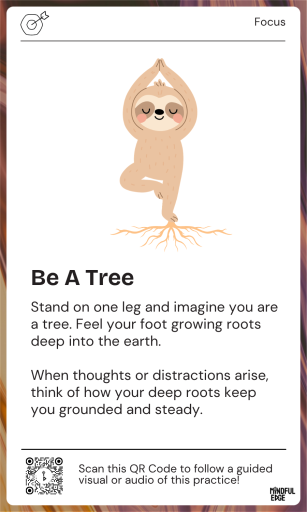 Focus Pocket Practice Card - Be a Tree