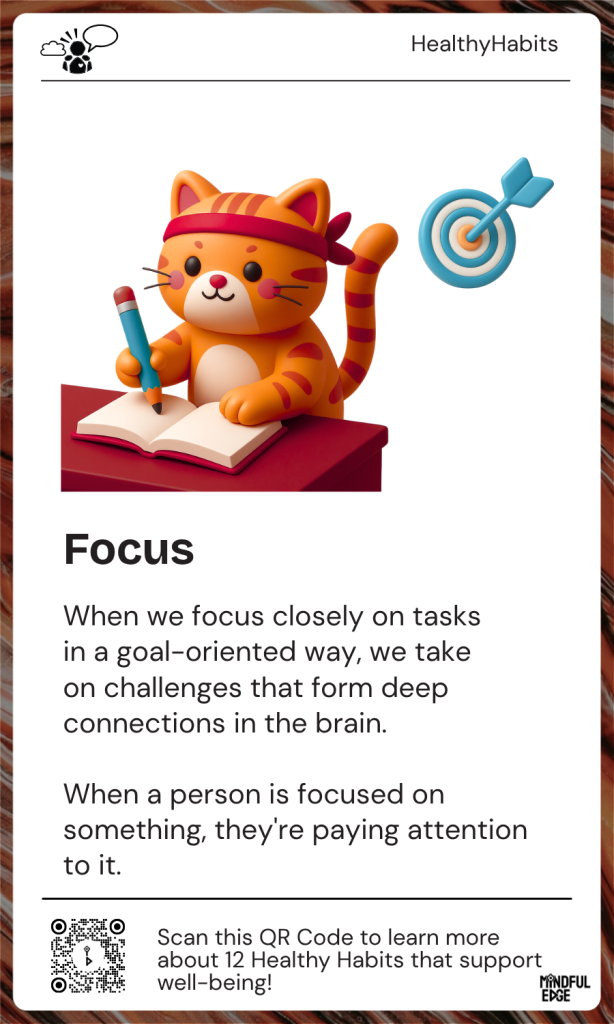 Healthy Habits Pocket Practice Card - Focus