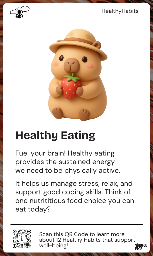 Healthy Habits Pocket Practice Card - Healthy Eating