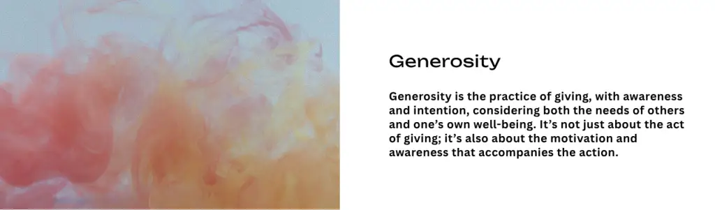 Mindful Attitude - Generosity
