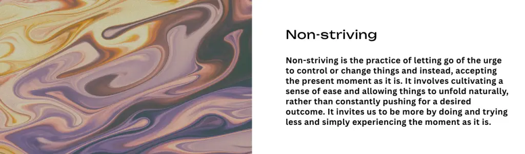 Mindful Attitude Graphic - Non-striving