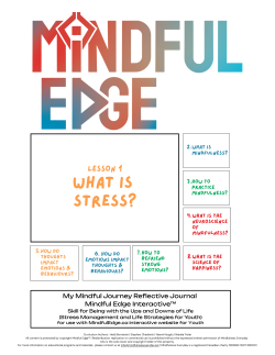 My Mindful Journey Reflection Journal - Cover Page Image